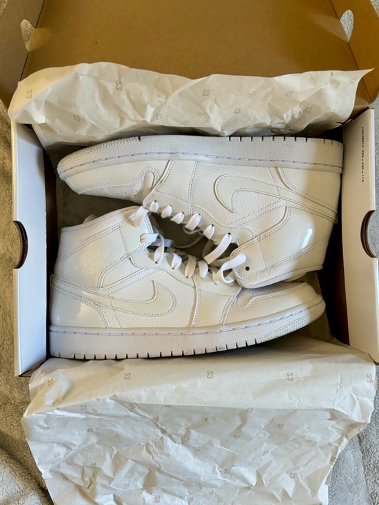 Nike Shoes - Nike Women's White High-Top Air Jordan 1 MID